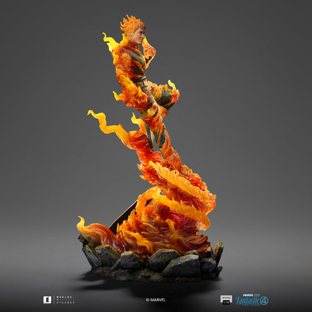 Estátua Human Torch (Blue Suit Variant) - Fantastic Four - Art Scale 1/10 - Iron Studios