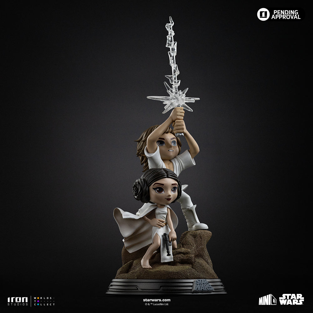 Voucher Pré-venda - Estátua Luke & Leia – Star Wars – MiniCo – Iron Studios