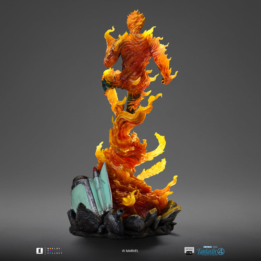 Estátua Human Torch (Blue Suit Variant) - Fantastic Four - Art Scale 1/10 - Iron Studios