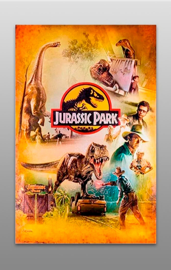 Canvas Welcome to Jurassic Park (Sem Moldura) - Assinado por Brian Rood - Iron Fine Art