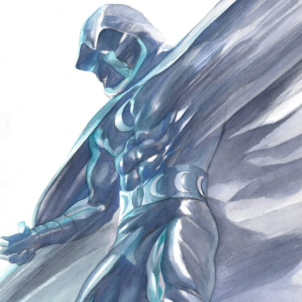 Moon Knight - Autografado SEM Frame - Alex Ross - Paper - Fine Art