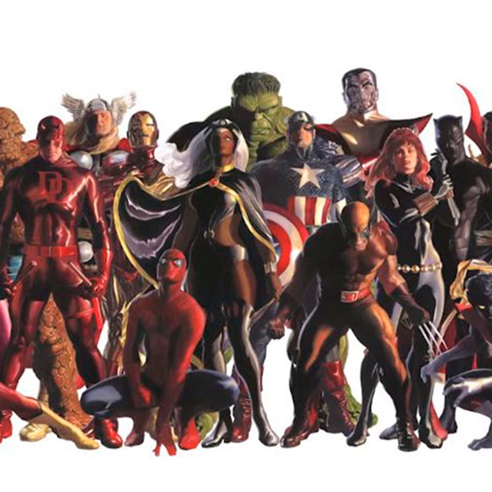 Marvel Heroes Autografado Sem Frame - Alex Ross - Paper - Fine Art