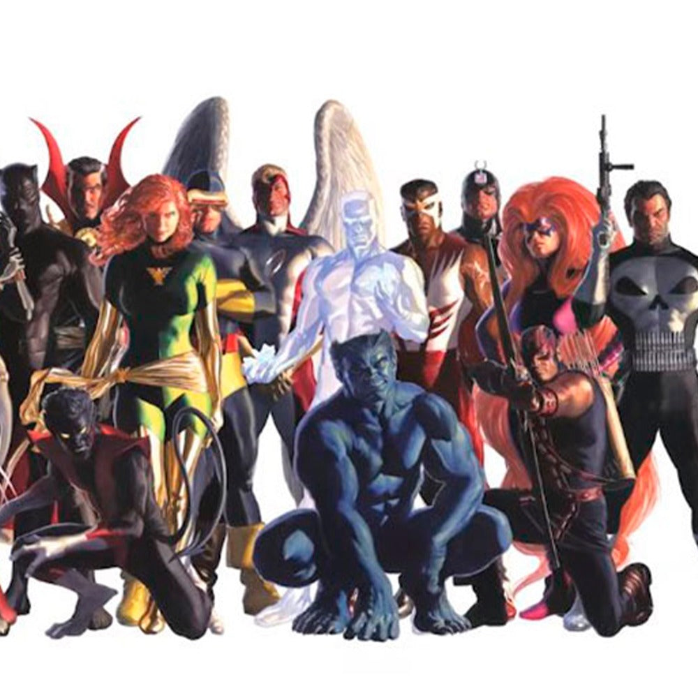 Marvel Heroes Autografado Sem Frame - Alex Ross - Paper - Fine Art