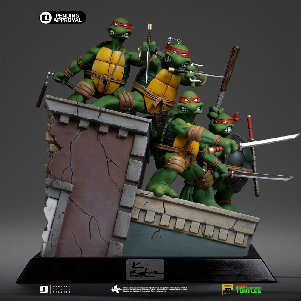 Estátua TMNT 1st Cover Set (Kevin Eastman Signed Ver.) - Teenage Mutant Ninja Turtles - Art Scale 1/10 - Iron Studios