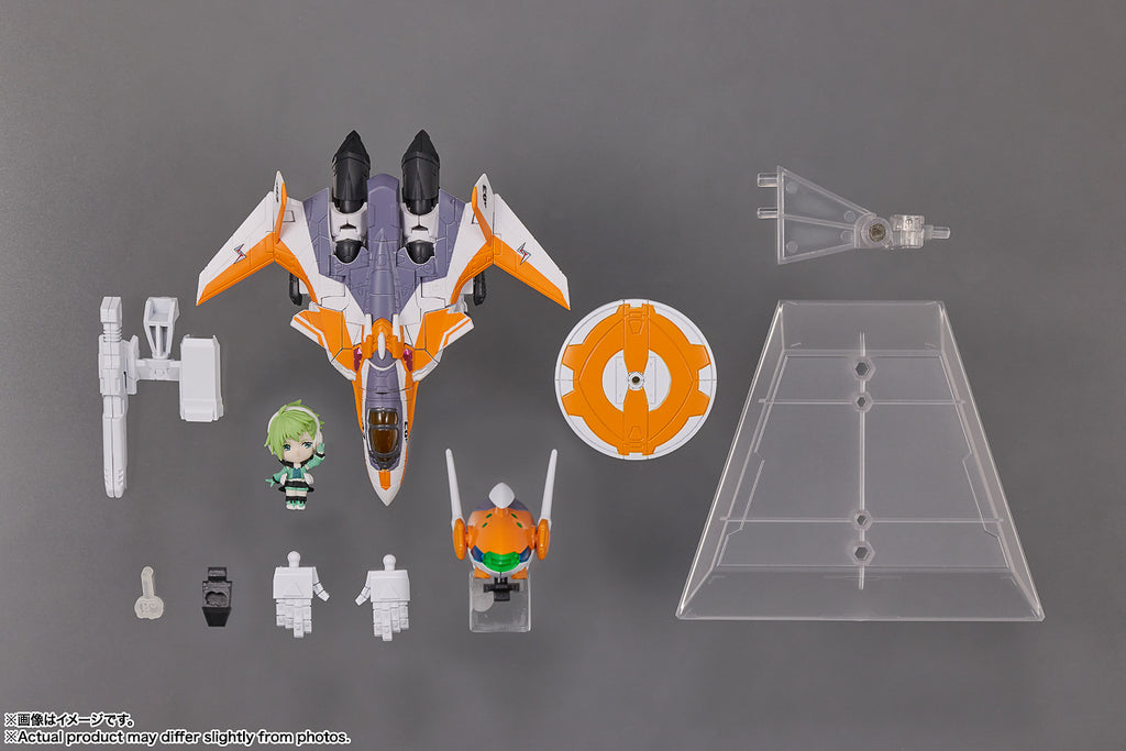 Figura VF-31E Siegfriend Chuck Mustang Use With Reina Prowler - Macross F. - Tiny Session - Bandai