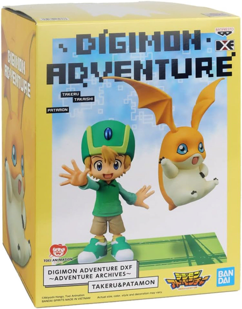Estátua T.K. e Patamon - Digimon - DXF Adventure Archives - BANPRESTO - BANDAI