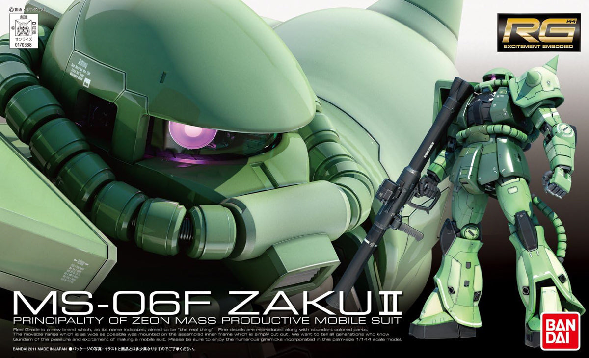 MS-06F Zaku II - Gundam - RG 1/144 - Bandai – Iron Studios Brasil