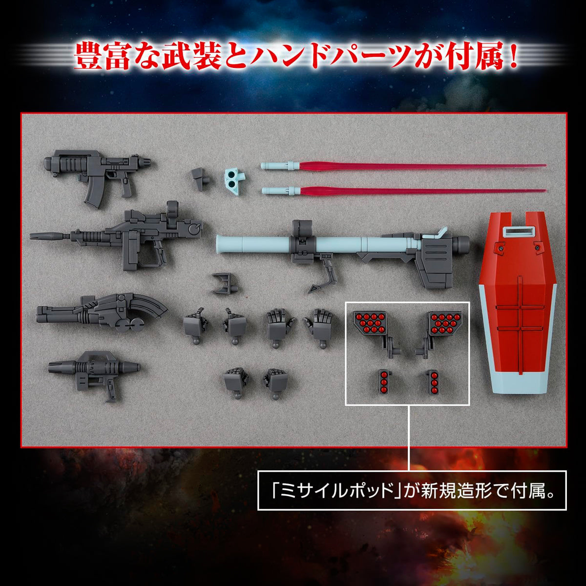 RGM-79 GM Shoulder Cannon Missile Pod - Gundam - HG 1/144 - Bandai