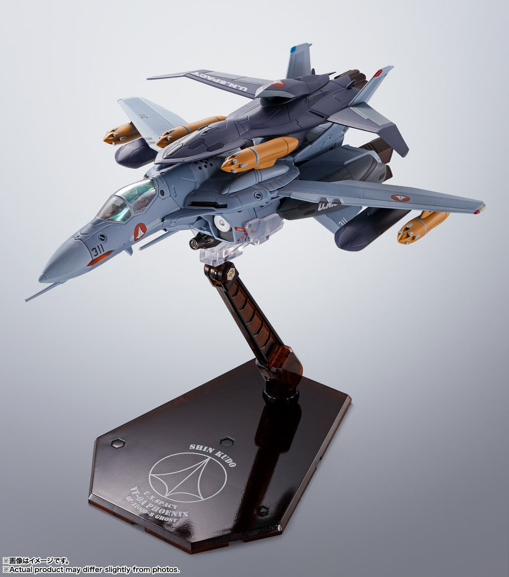 Figura VF-0A Phoenix Shin Kudo Use and QF-2200D-B Ghost - Macross Zero - Hi Metal R - Bandai