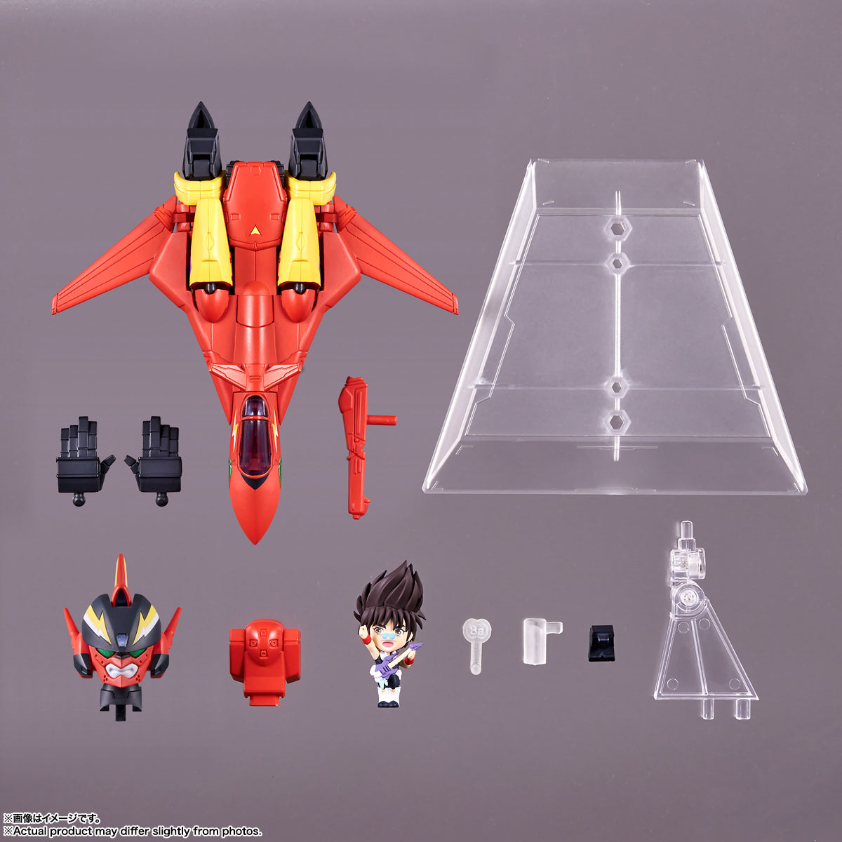 Figura VF-19 Custom Fire Valkyrie With Basara Nekki - Macross 7