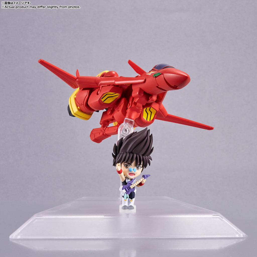 Figura VF-19 Custom Fire Valkyrie With Basara Nekki - Macross 7 - Tiny Session - Bandai