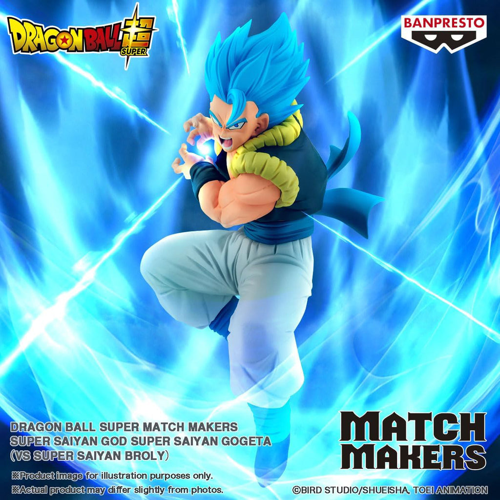 Estátua Super Saiyan God Super Saiyan Gogeta - Dragon Ball Z - Match Makers - Banpresto - Bandai