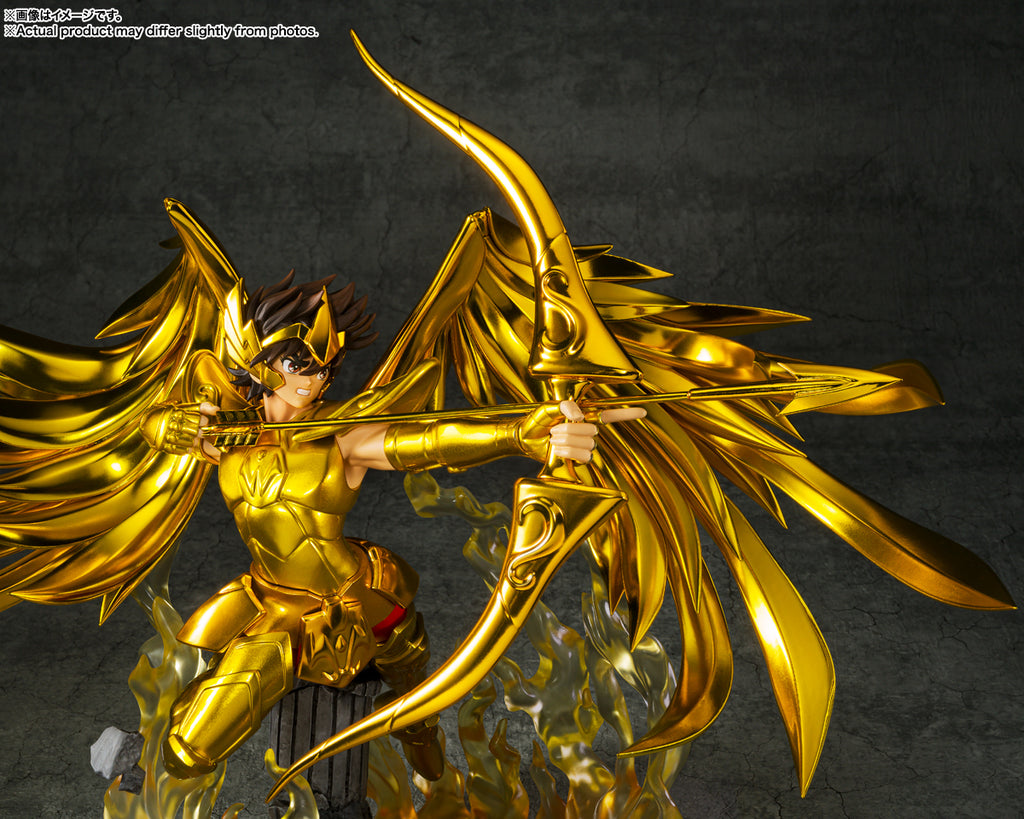 Estátua Seiya de Sagitário Touche Metallique - Os Cavaleiros do Zodíaco - Figuarts Zero - Bandai