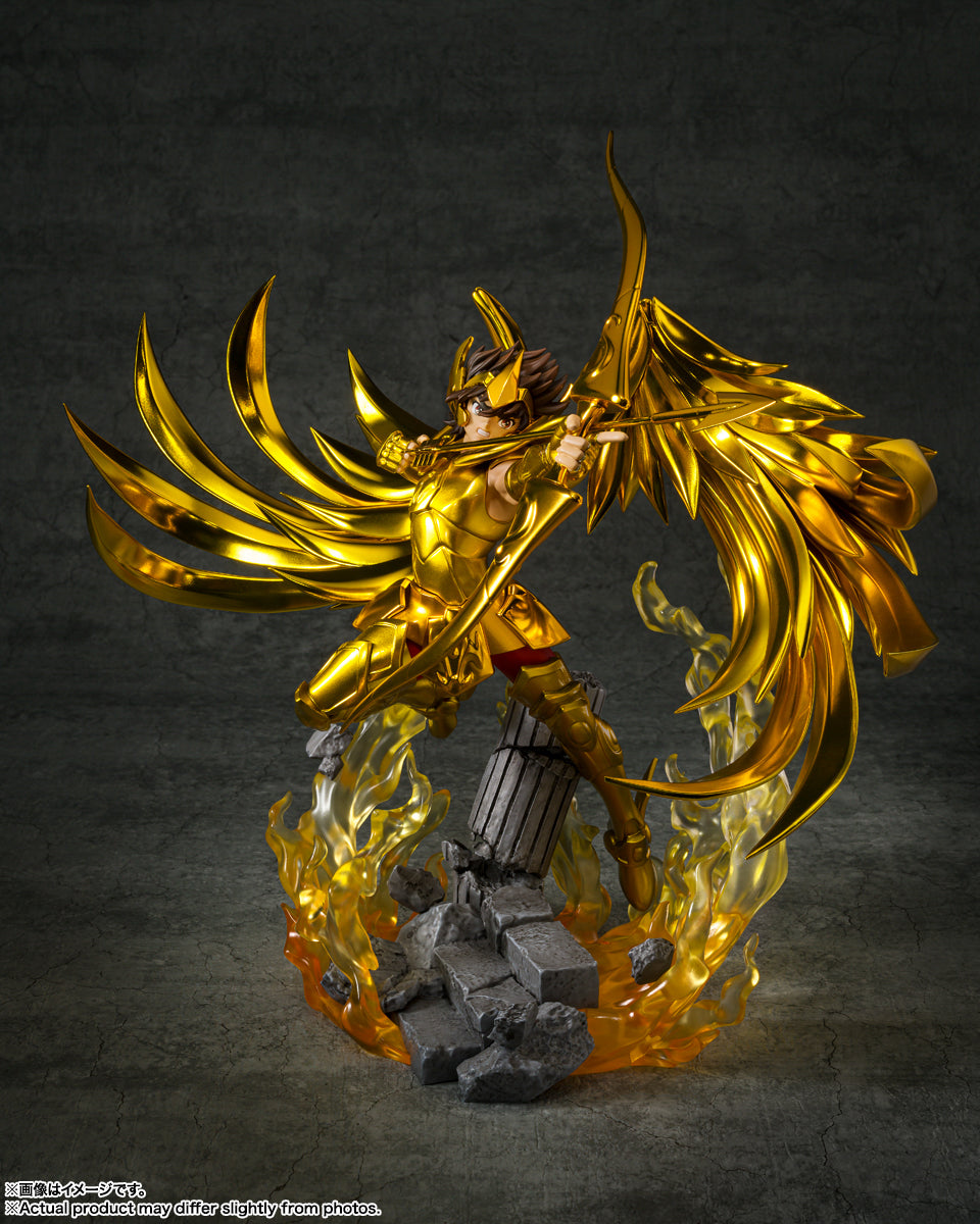 Estátua Seiya de Sagitário Touche Metallique - Os Cavaleiros do Zodíaco - Figuarts Zero - Bandai