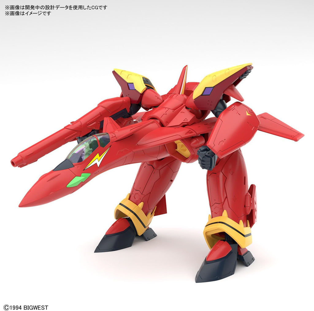 VF-19 Custom Fire Valkyrie With Sound Booster - Macross - HG 1/100 - Bandai
