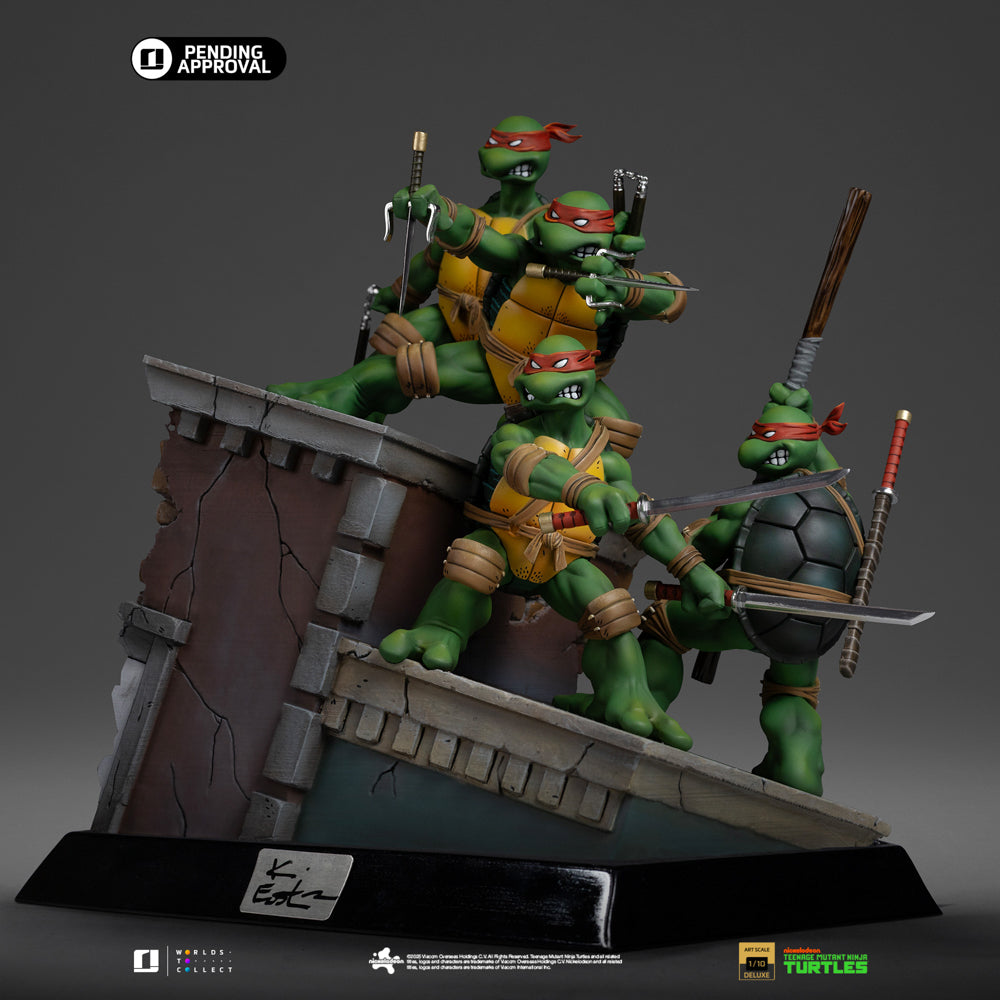Estátua TMNT 1st Cover Set (Kevin Eastman Signed Ver.) - Teenage Mutant Ninja Turtles - Art Scale 1/10 - Iron Studios
