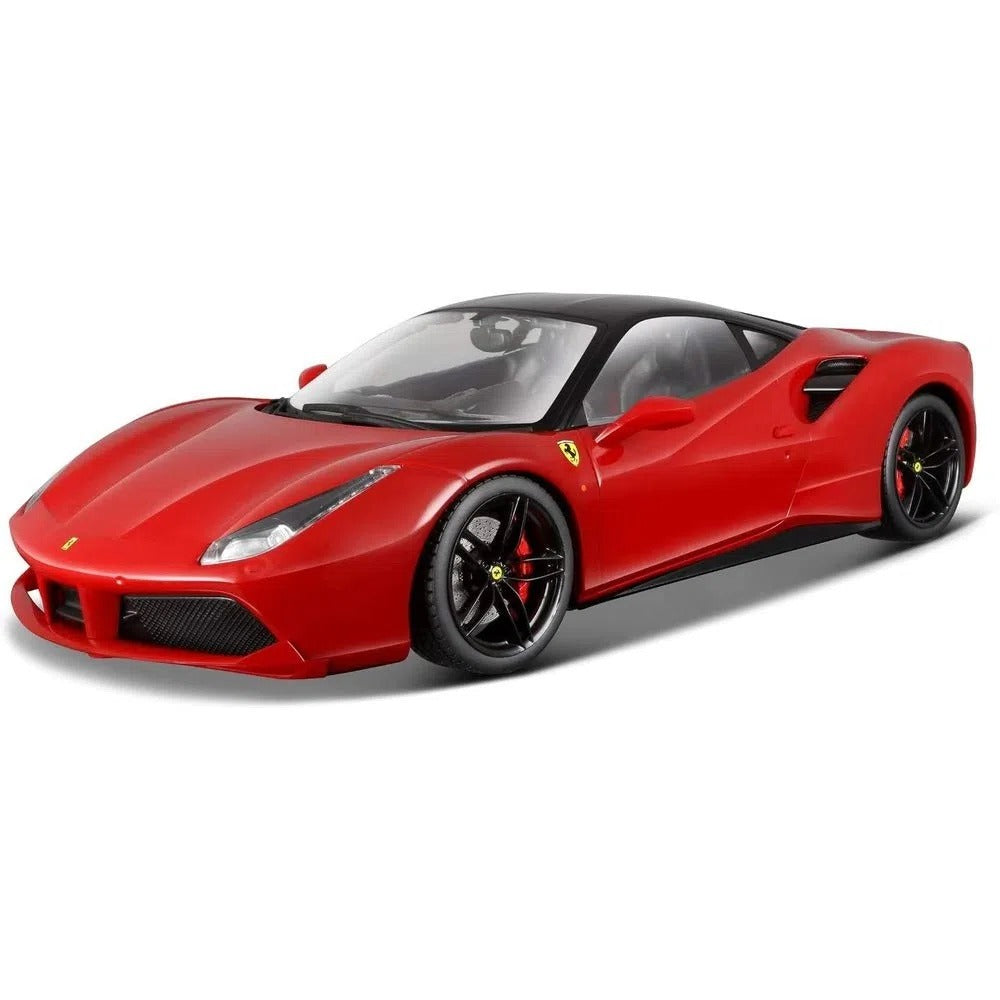 ミニカー Bburago Ferrari 488 GTB 1/18 Veiculo Ferrari 488 GTB (Preta e Vermelha) 1/18 - Burago – Iron