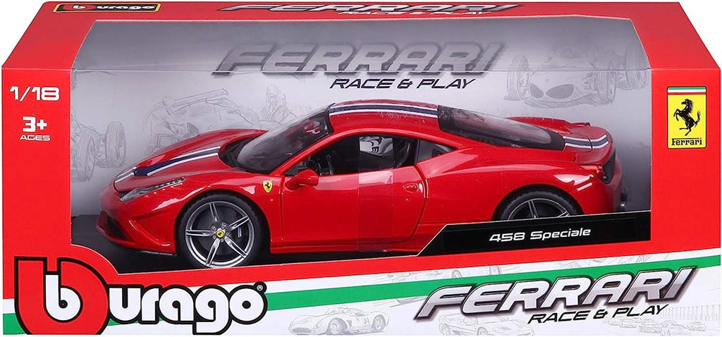 Veiculo Ferrari 458 Speciale - Ferrari Race & Play 1/18 - Burago