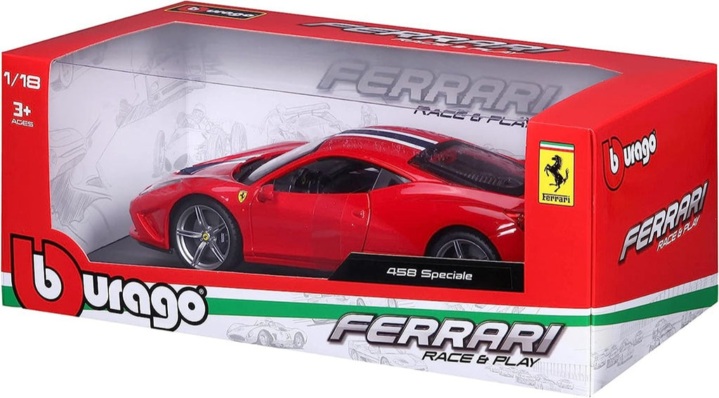 Veiculo Ferrari 458 Speciale - Ferrari Race & Play 1/18 - Burago