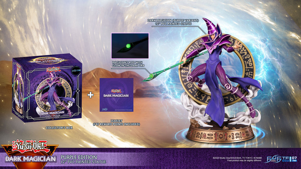 Estátua Mago Negro - Yu Gi Oh - Standard Purple Edition - First 4 Figures