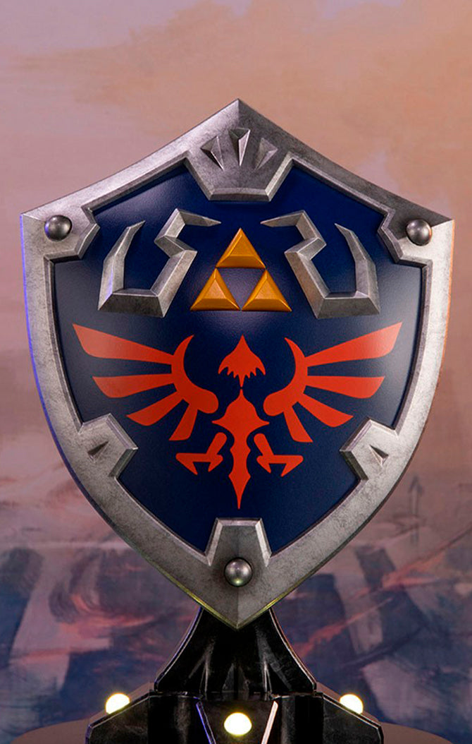 Estátua Escudo de Hylian - The Legend of Zelda Breath of the Wild - Collector´s Edition - First 4 Figures