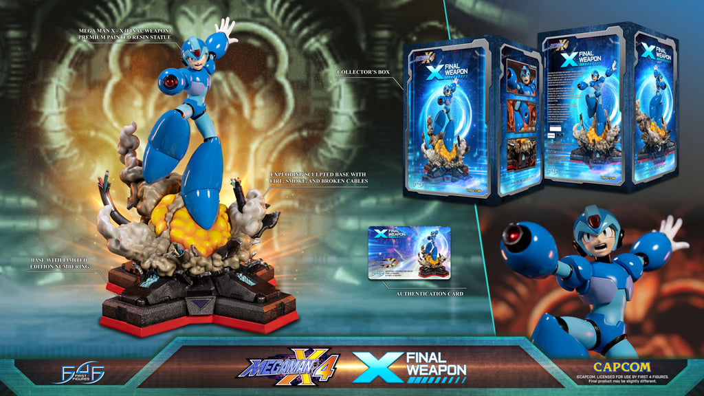 Estátua X Blue Final Weapon - Megaman X4 - Standard Edition - First 4 Figures