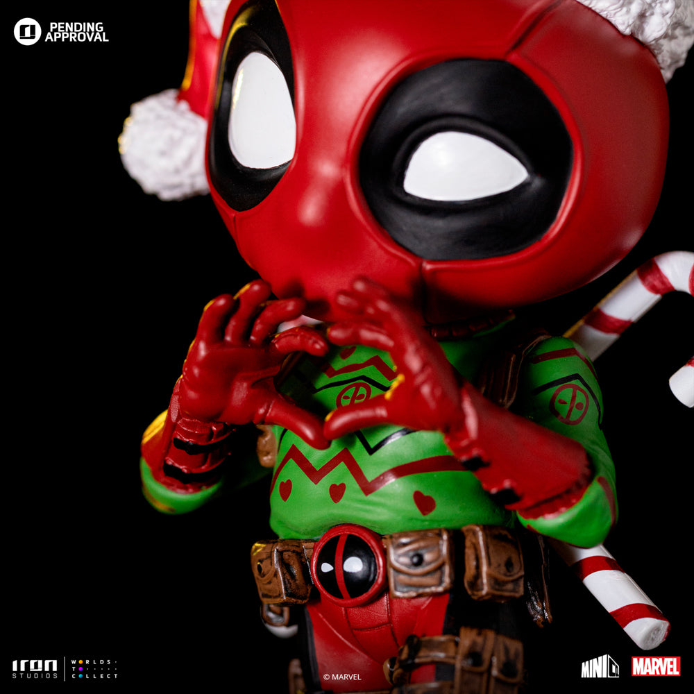 Estátua Deadpool Holidays Ver - Marvel Comics - MiniCo - Iron Studios