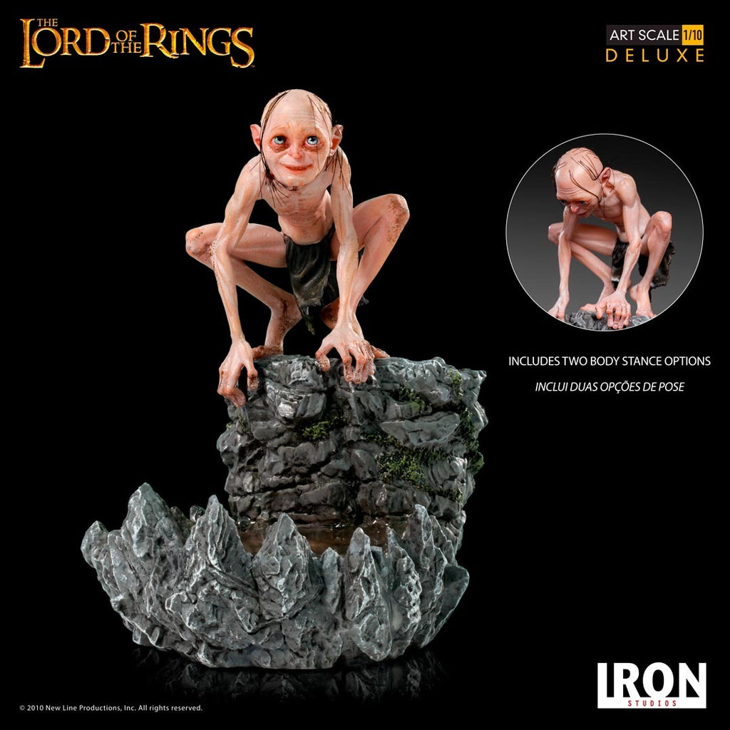Estátua Gollum Deluxe - Lord of the Rings - Art Scale 1/10 - Iron Studios
