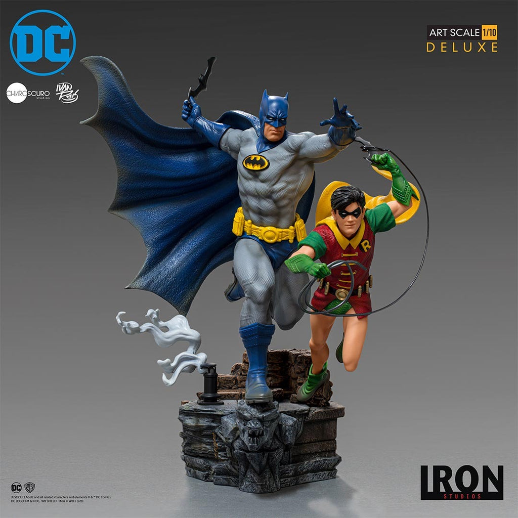 Estátua Batman & Robin Deluxe - DC Comics By Ivan Reis - Art Scale 1/10 - Iron Studios
