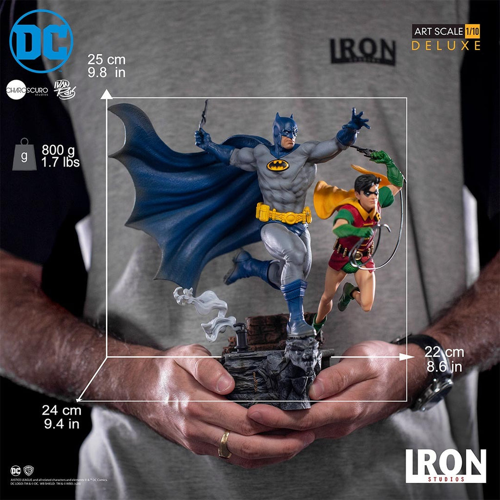 Estátua Batman & Robin Deluxe - DC Comics By Ivan Reis - Art Scale 1/10 - Iron Studios