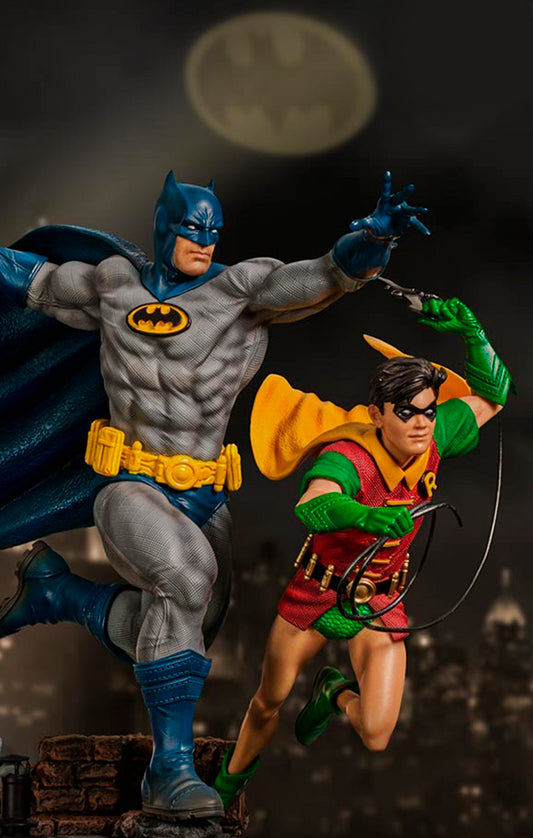 Estátua Batman & Robin Deluxe - DC Comics By Ivan Reis - Art Scale 1/10 - Iron Studios