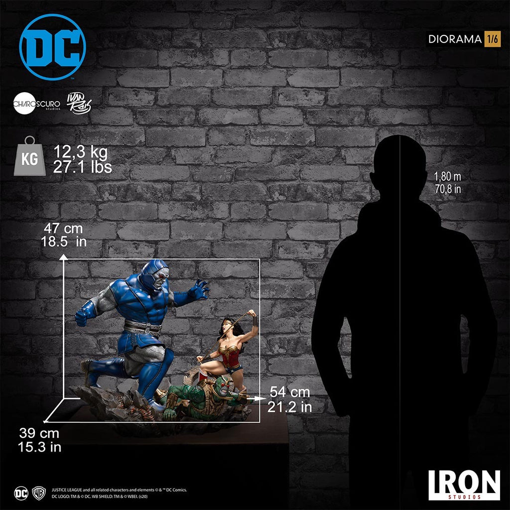 Diorama Wonder Woman VS Darkseid 1/6 - DC Comics By Ivan Reis - Iron Studios