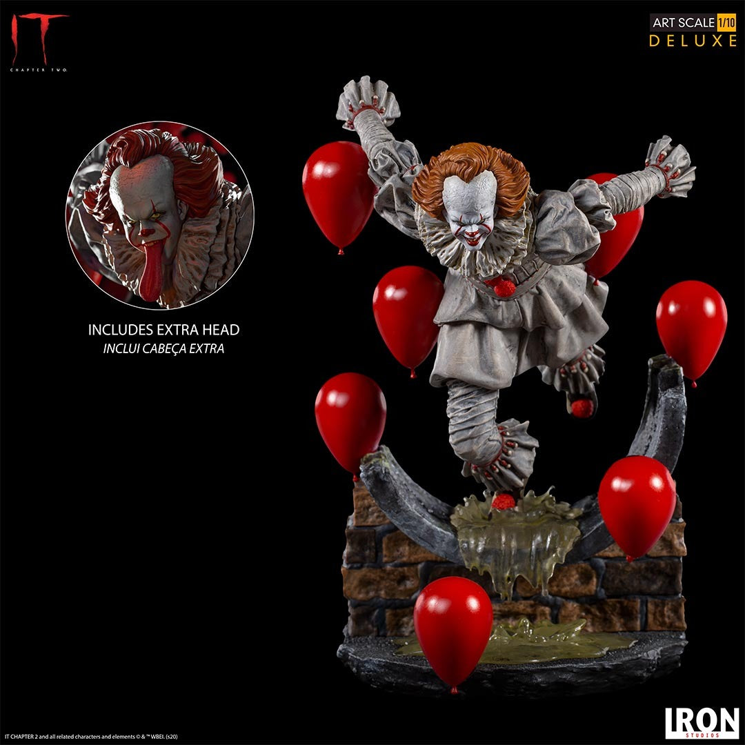 Estátua Pennywise Deluxe - It Chapter Two - Art Scale 1/10 - Iron
