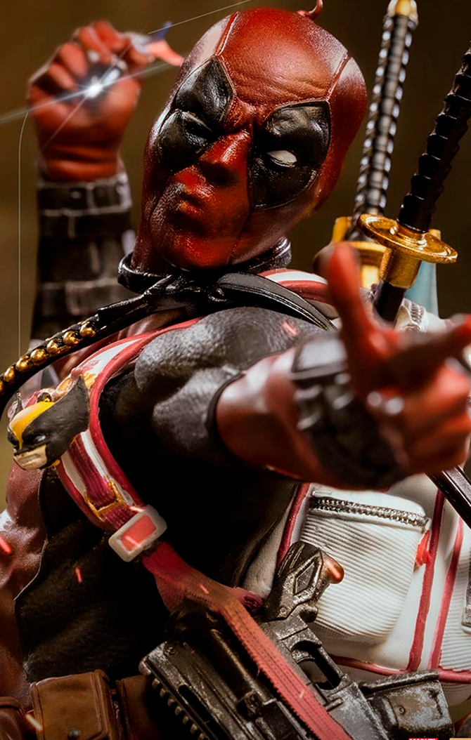 Estátua Deadpool - X-Men - Art Scale 1/10 - Iron Studios – Iron