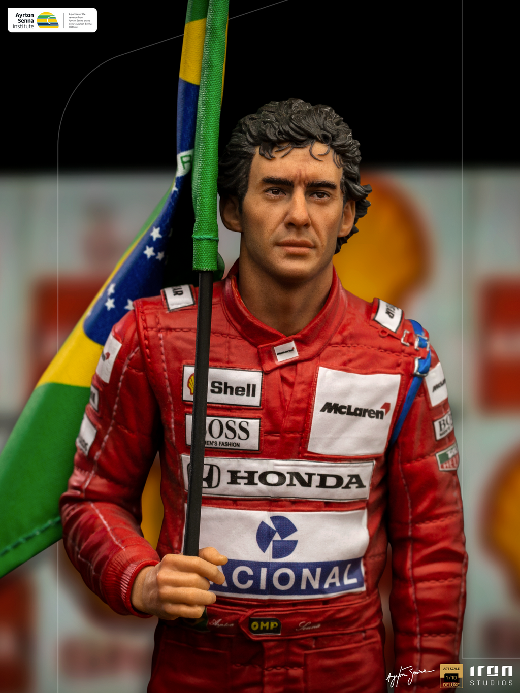 Estátua Ayrton Senna - Gp Brazil 1991 - Art Scale 1/10 - Iron Studios