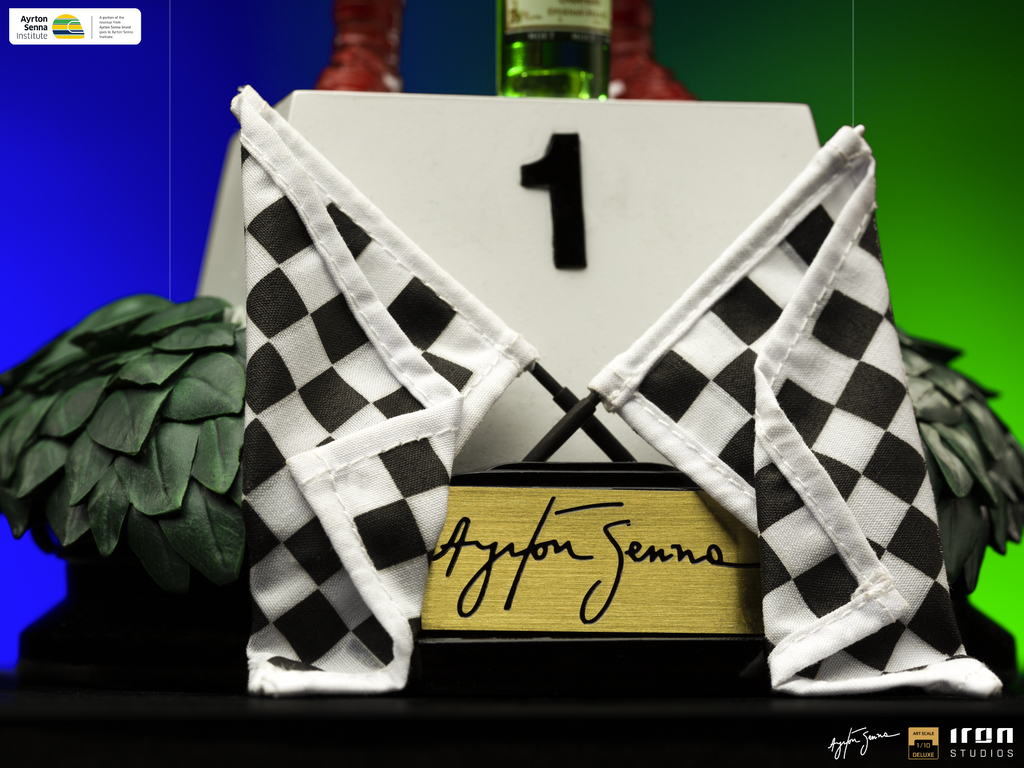 Estátua Ayrton Senna - Gp Brazil 1991 - Art Scale 1/10 - Iron Studios