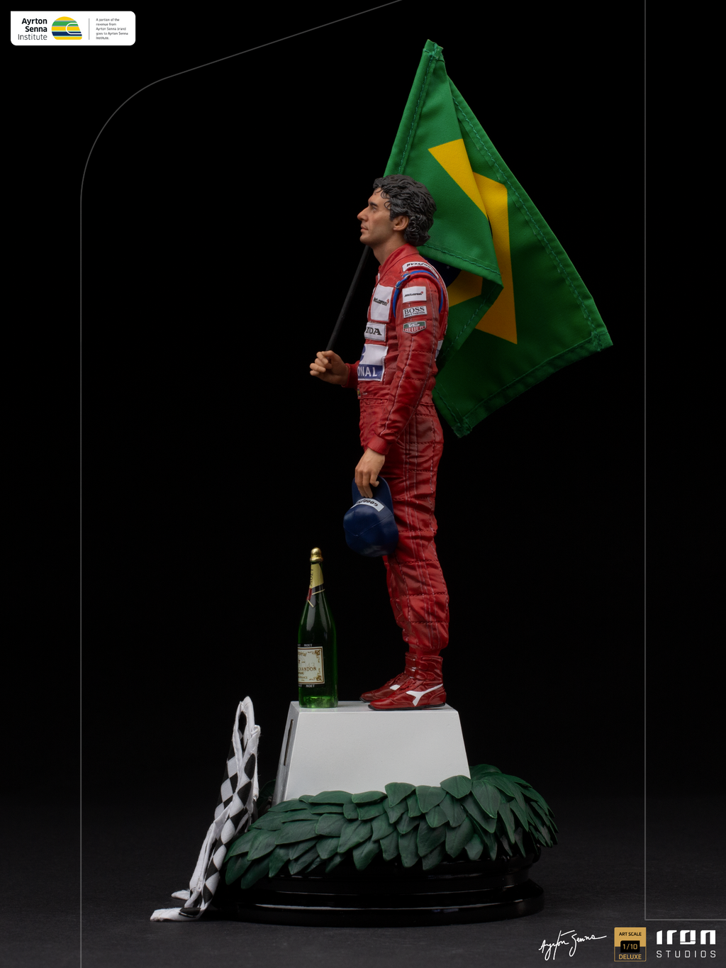 Estátua Ayrton Senna - Gp Brazil 1991 - Art Scale 1/10 - Iron Studios