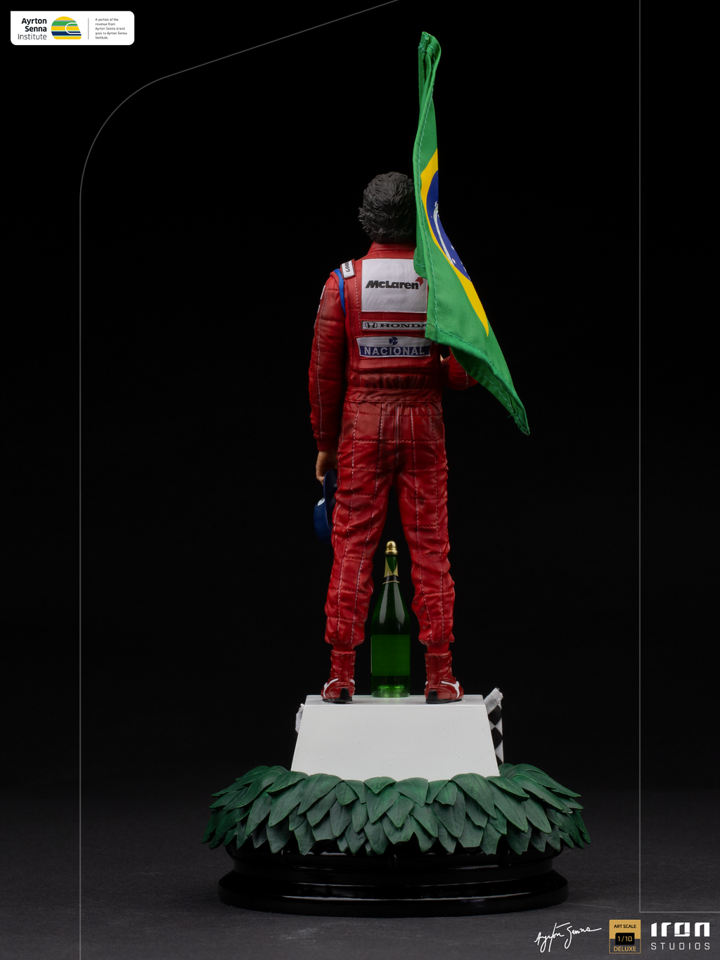 Estátua Ayrton Senna - Gp Brazil 1991 - Art Scale 1/10 - Iron Studios