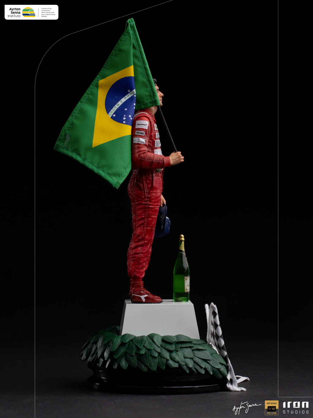Estátua Ayrton Senna - Gp Brazil 1991 - Art Scale 1/10 - Iron Studios