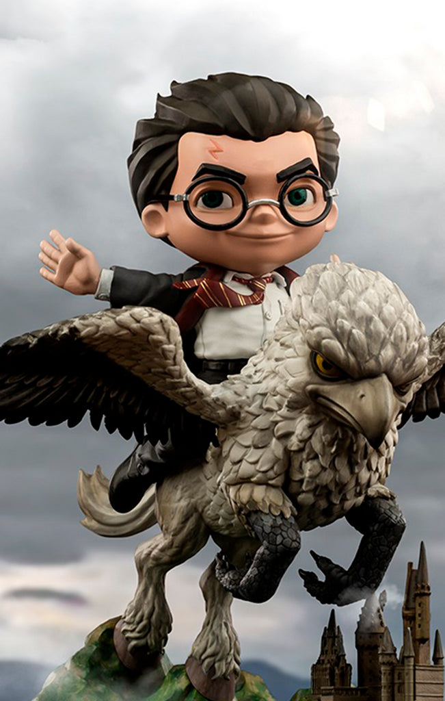 Estátua Harry Potter and Buckbeak - Harry Potter - MiniCo Illusion - Iron Studios