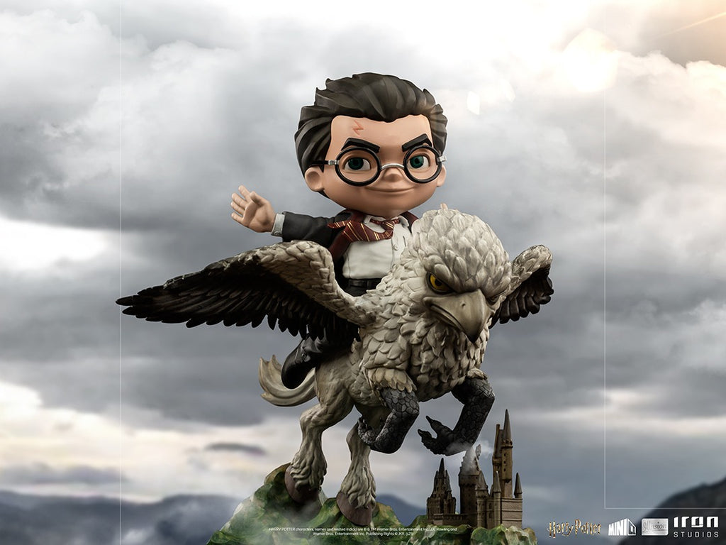 Estátua Harry Potter and Buckbeak - Harry Potter - MiniCo Illusion - Iron Studios