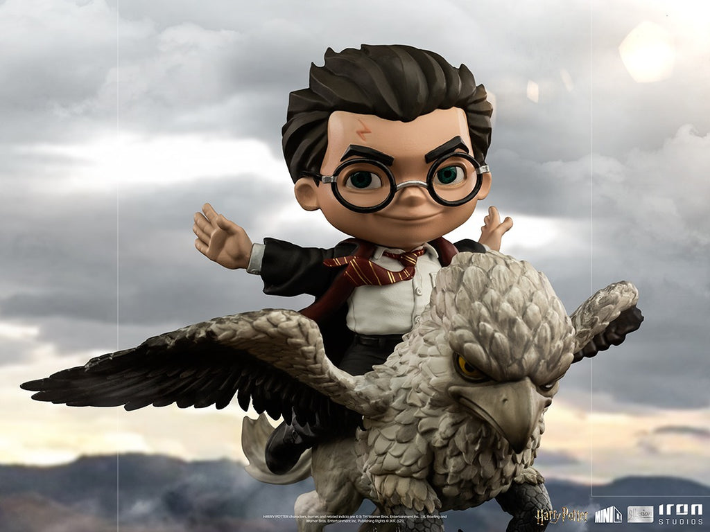 Estátua Harry Potter and Buckbeak - Harry Potter - MiniCo Illusion - Iron Studios
