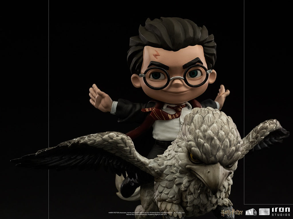 Estátua Harry Potter and Buckbeak - Harry Potter - MiniCo Illusion - Iron Studios