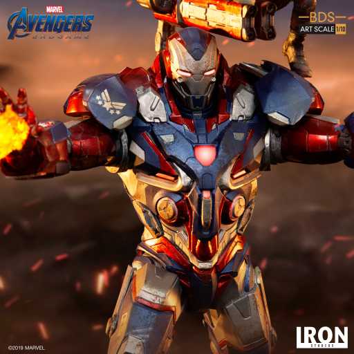 Estátua Iron Patriot & Rocket - Avengers: Endgame - Bds Art Scale 1/10 - Iron Studios