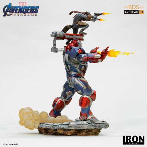 Estátua Iron Patriot & Rocket - Avengers: Endgame - Bds Art Scale 1/10 - Iron Studios