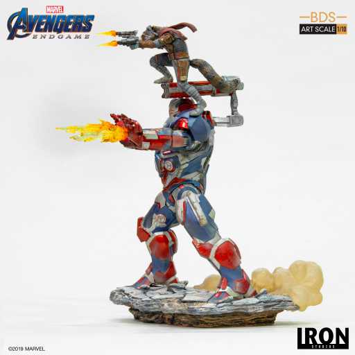Estátua Iron Patriot & Rocket - Avengers: Endgame - Bds Art Scale 1/10 - Iron Studios