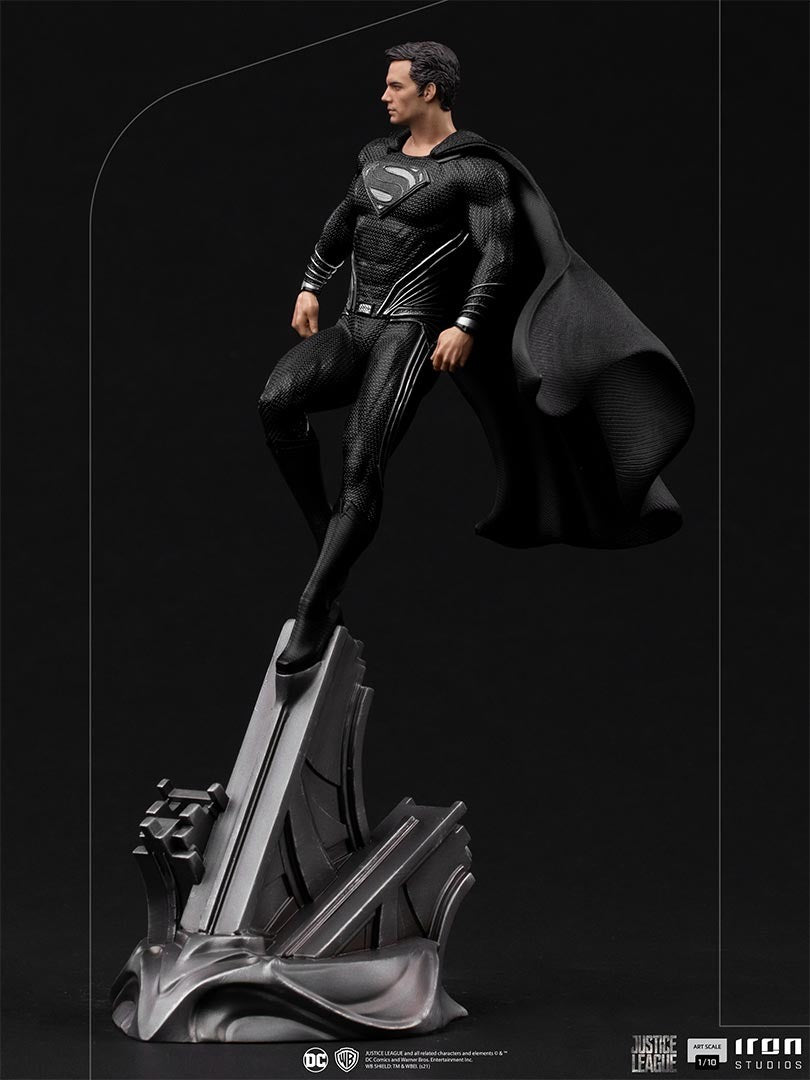 Estátua Superman Black Suit - Justice League - Art Scale 1/10 - Iron Studios