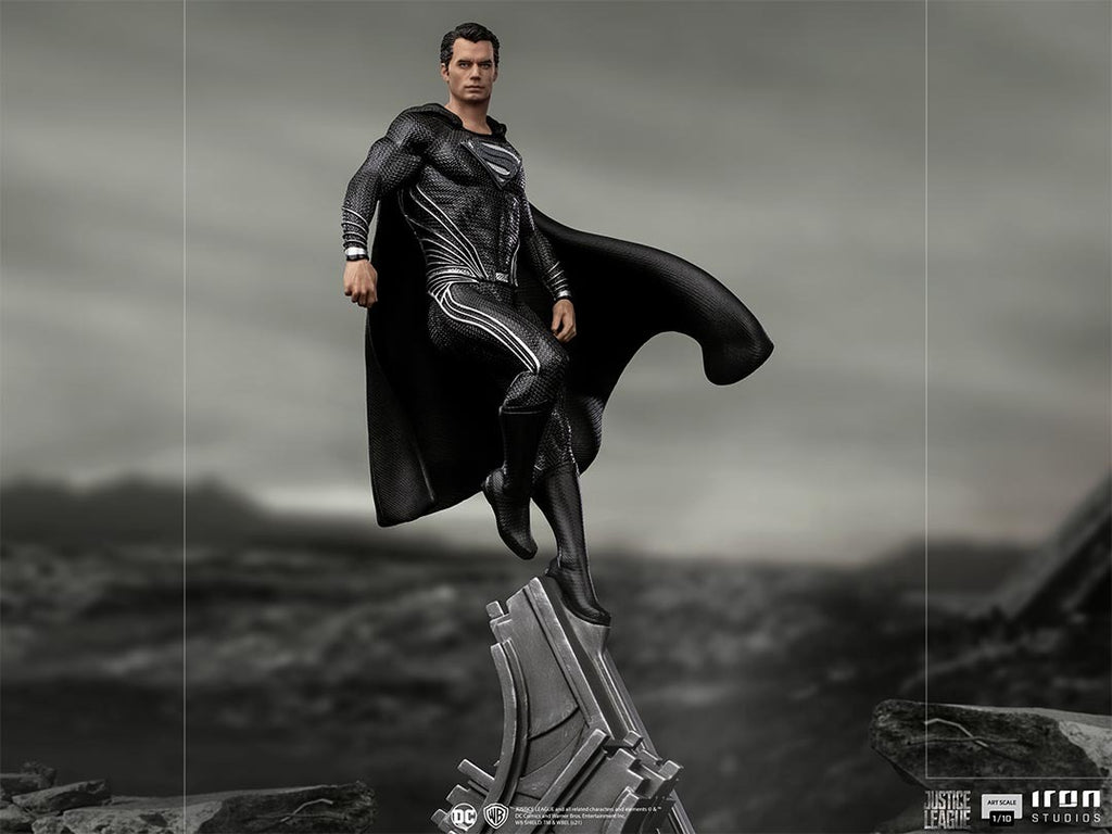 Estátua Superman Black Suit - Justice League - Art Scale 1/10 - Iron Studios