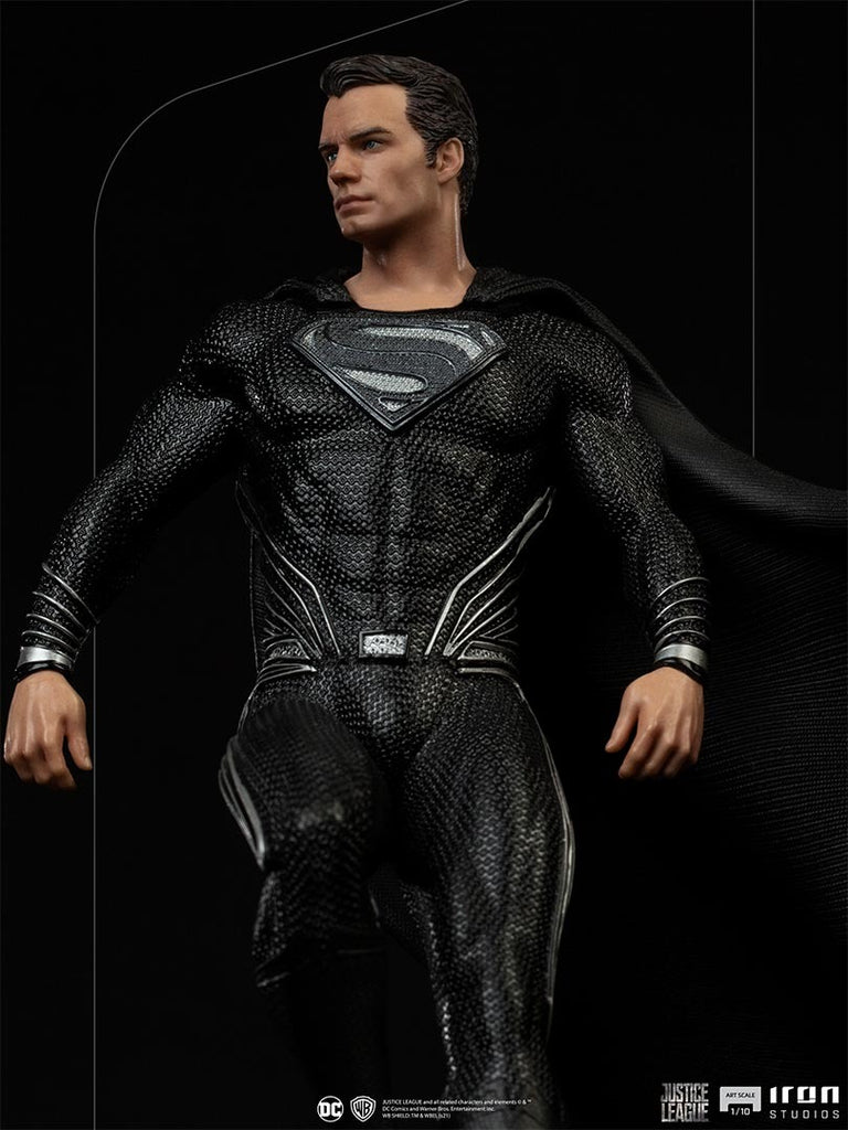 Estátua Superman Black Suit - Justice League - Art Scale 1/10 - Iron Studios
