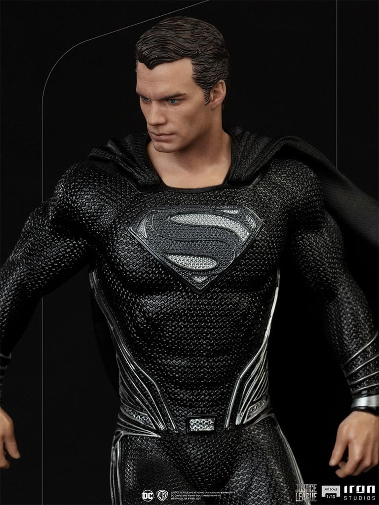 Estátua Superman Black Suit - Justice League - Art Scale 1/10 - Iron Studios